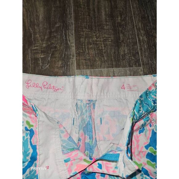 Lilly Pulitzer's Callahan Short in Turquoise Let's Cha Cha sz 4 - Picture 2 of 4